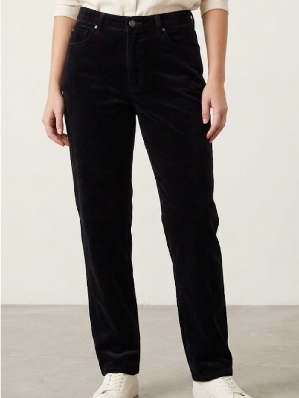 Vintage Sigrid Olsen Essentials Black Velvet Pants 100% Cotton Size 16